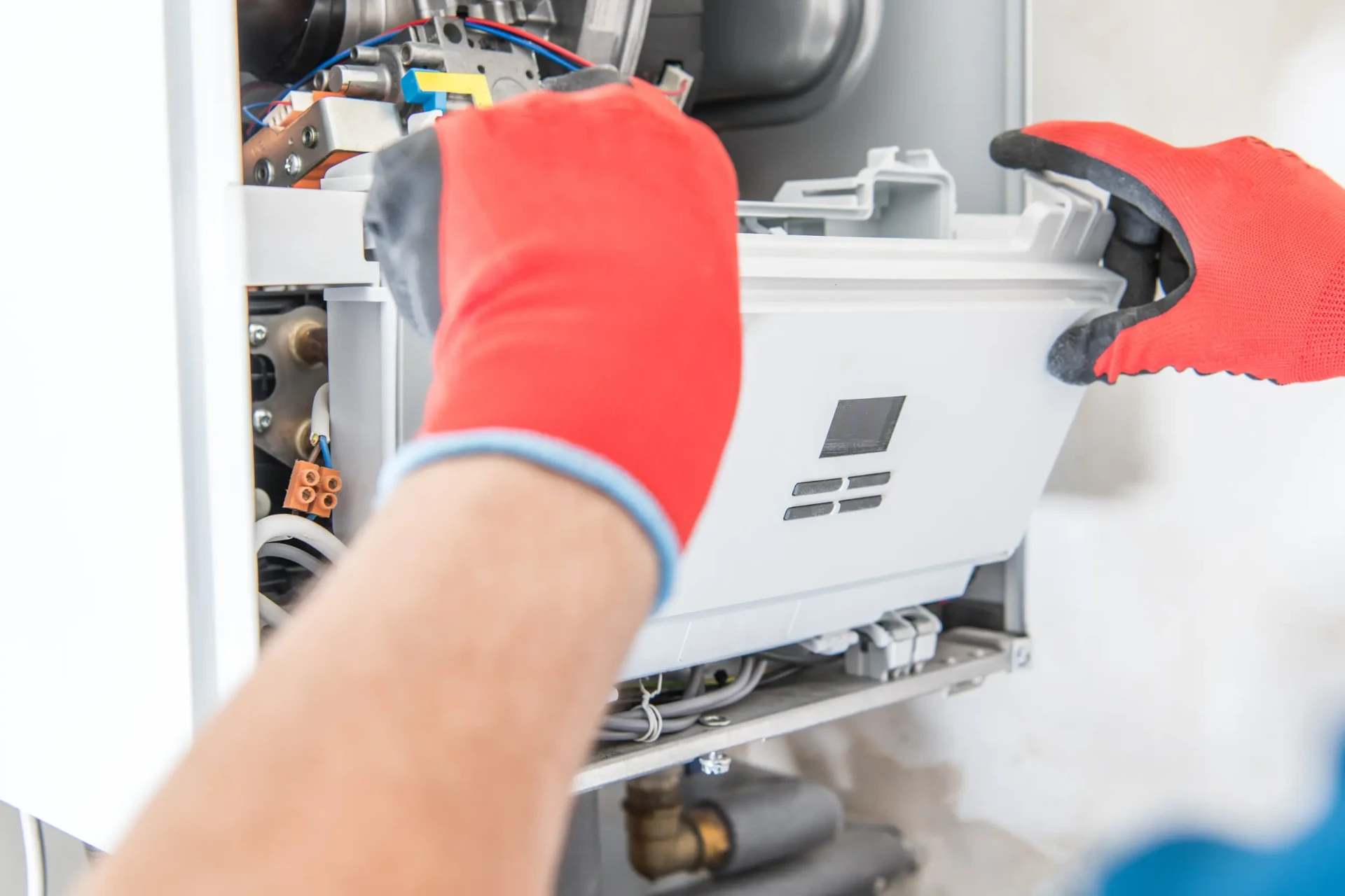 Heating engineer responding to an urgent boiler breakdown at a home in Newcastle upon Tyne