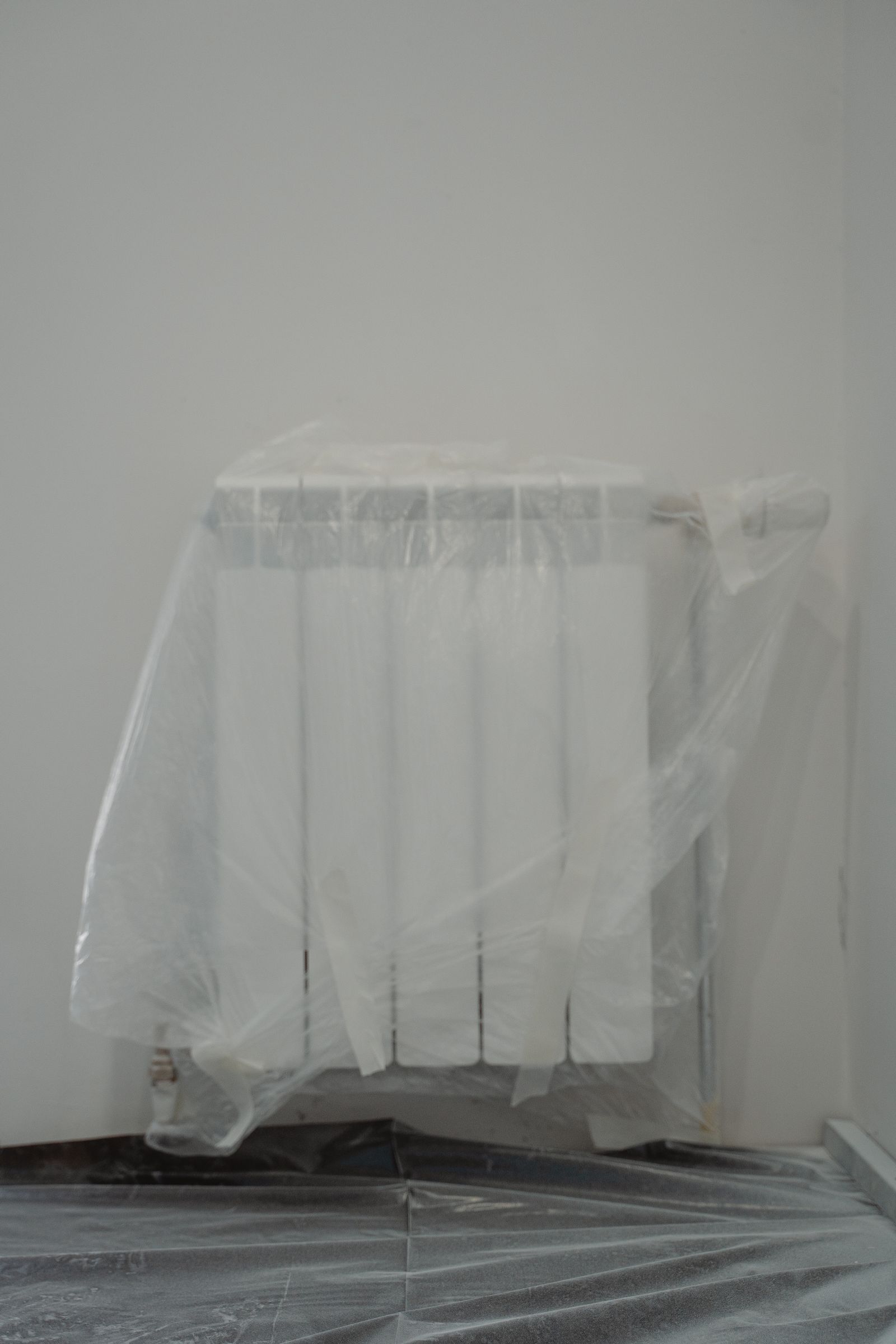 Engineer carrying out maintenance work in a bright home